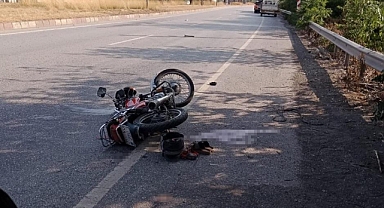 Tırla Motosiklet Çarpıştı