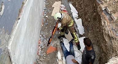 İnşaat Çukuruna Düşen Vatandaş Kurtarıldı