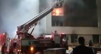 Şantiye Alanındaki Yangın Kısa Sürede Söndürüldü