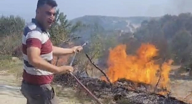 Sıcaktan Kopan Elektrik Teli Yangına Neden Oldu