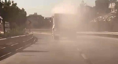 Tozu Dumana Katan Kamyon Sürücüsüne 4 Bin 58 TL Ceza