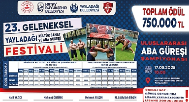 Yayladağı Kültür Sanat Ve Aba Güreşi Festivali Başlıyor