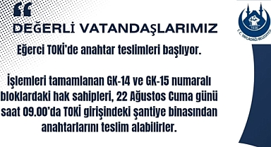 Yayladağı'nda TOKİ Konutlarında Anahtar Teslimleri Başlıyor