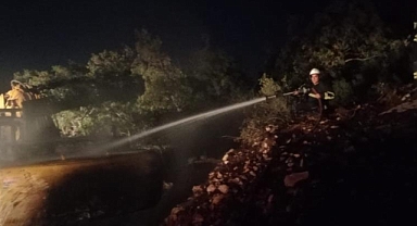 İş Makinesindeki Yangın Söndürüldü