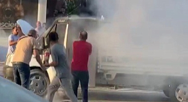 Kamyonetteki Yangına Kolayla Müdahale