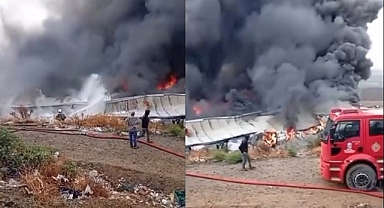 ANTAKYA’DA TOKİ İŞÇİLERİNİN YATAKHANESİNDE YANGIN