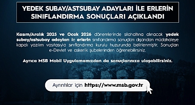 Askerlik Sınıflandırma Sonuçları Açıklandı