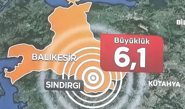 Balıkesir Sındırgı'da 6,1 Büyüklüğünde Deprem