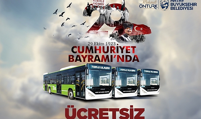 Cumhuriyet Bayramı’nda HBB Otobüsleri Ücretsiz Olacak