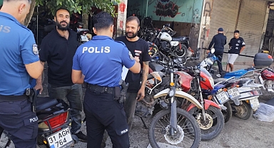 İskenderun’da Motosiklet Tamircilerine Denetim