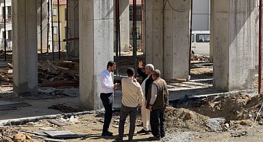 Müftü Şahin, Gülderen TOKİ Camii İnşaatını İnceledi