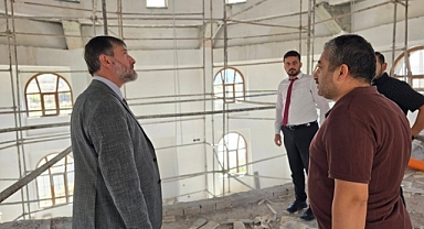 Topçu, Arslanoğlu Camii İnşaatını İnceledi