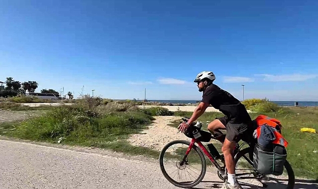 2 Bin 500 Kilometreyi Pedallayan Genç, Hatay’a Ulaştı