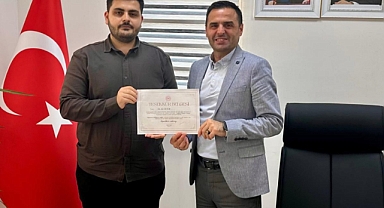 Antakya’da Örnek Çalışmaya Teşekkür Belgesi