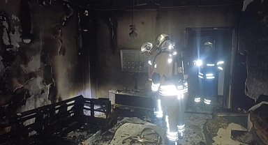 Antakya’da Yanan Ev Kullanılmaz Hale Geldi