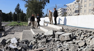 BAŞKAN AMAÇ ÇALIŞMALARI İNCELEDİ