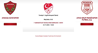 Hatayspor - Pendikspor Maçı Hatay'da Oynanacak