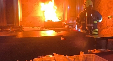 İşyeri Yangını Kısa Sürede Söndürüldü