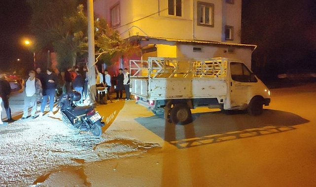 Kamyonetle çarpışan motosikletin sürücüsü yaralandı