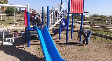 Kırıkhan’da Parklarda Bakım ve Yenileme Çalışmaları