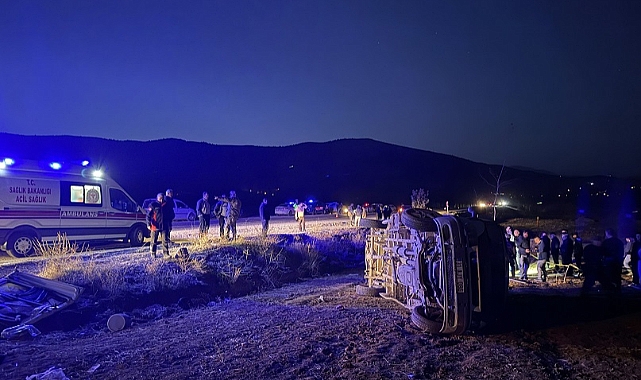 Şarampole devrilen işçi servisindeki 2 kişi öldü, 7 kişi yaralandı