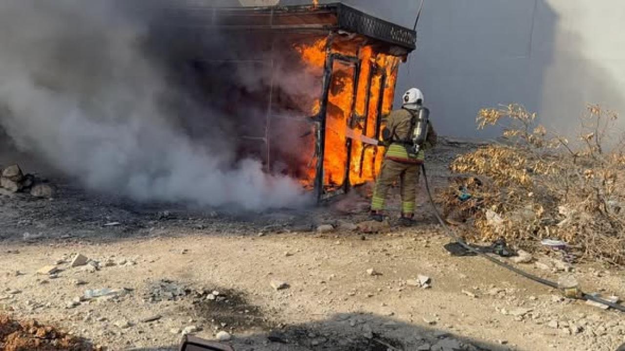 Haraparası’nda İş Yeri Yangını Korkuttu