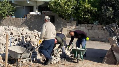 KUMLU YOL DÜZENLEME  ÇALIŞMALARI SÜRÜYOR