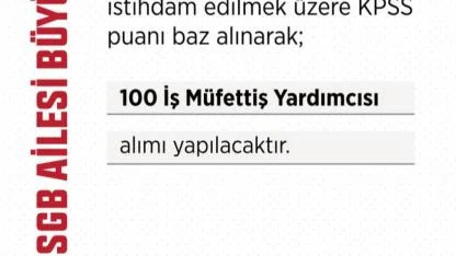 100 İş Müfettiş Yardımcısı Alınacak