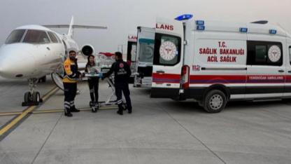 6 Günlük Bebek İçin Hava Ambulansı Havalandı