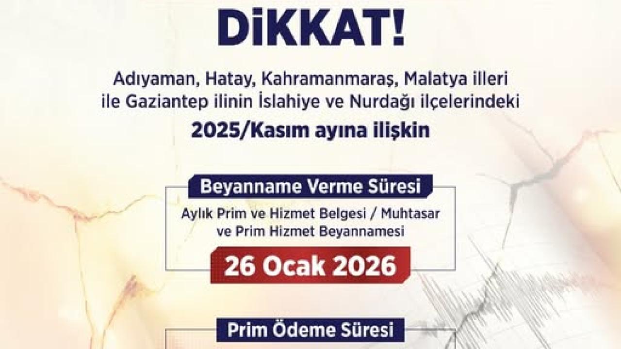 Beyanname ve Prim Ödemelerinde Süre Uzatıldı