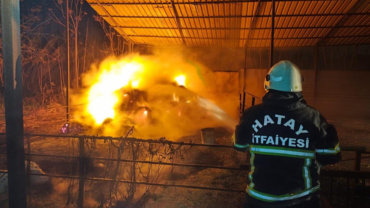 Defne’de Samanlık Yangını Korkuttu