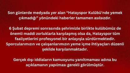 HATAYSPOR İDDİALARI YALANLADI