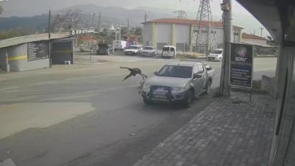 Motosiklet Sürücüsü Metrelerce Savruldu