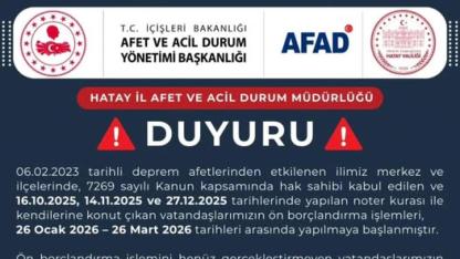 AFAD’dan Konut Hak Sahiplerine Kritik Uyarı