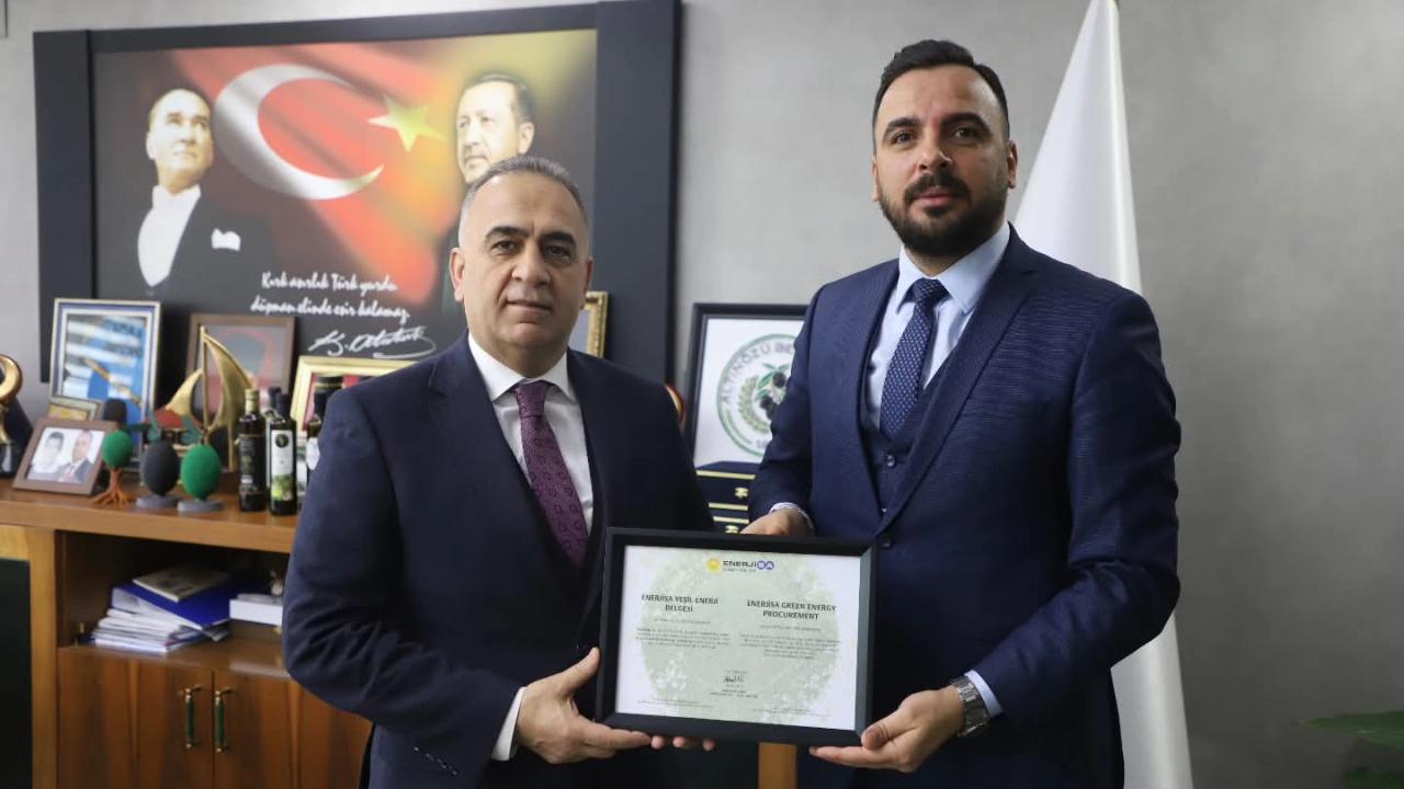 ALTINÖZÜ BELEDİYESİ’NE YEŞİL ENERJİ SERTİFİKASI