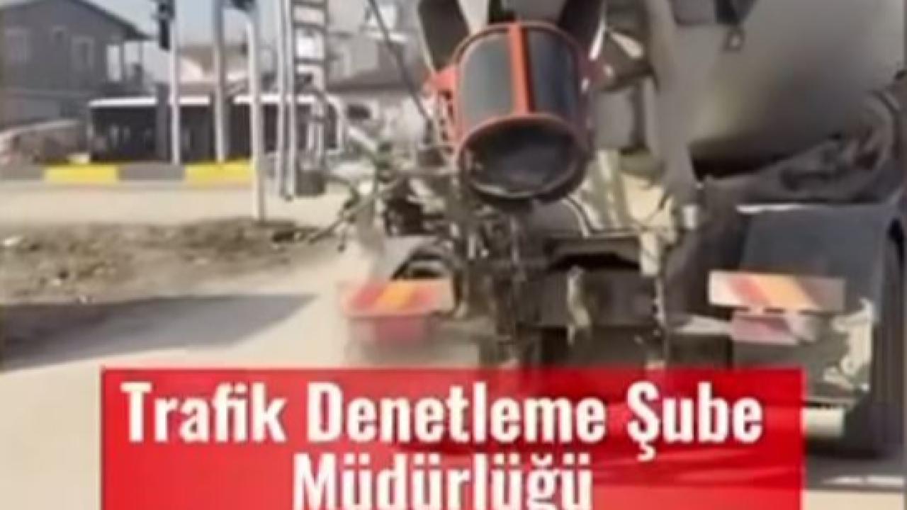 Beton Mikseri Trafiği Tehlikeye Attı