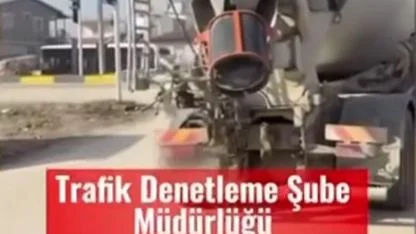 Beton Mikseri Trafiği Tehlikeye Attı