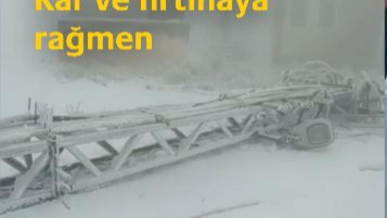 Ekipler Zorlu Kış Şartlarına Aldırmadan Sahada