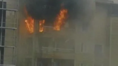 İşçilerin Kaldığı Daire Alevlere Teslim Oldu