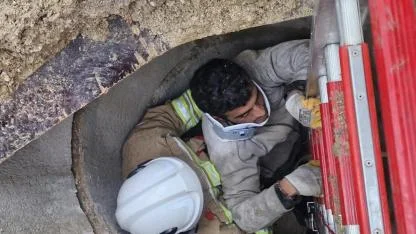 Kuyuya Düşen Vatandaş İtfaiyenin Zamanında Müdahalesiyle Kurtarıldı