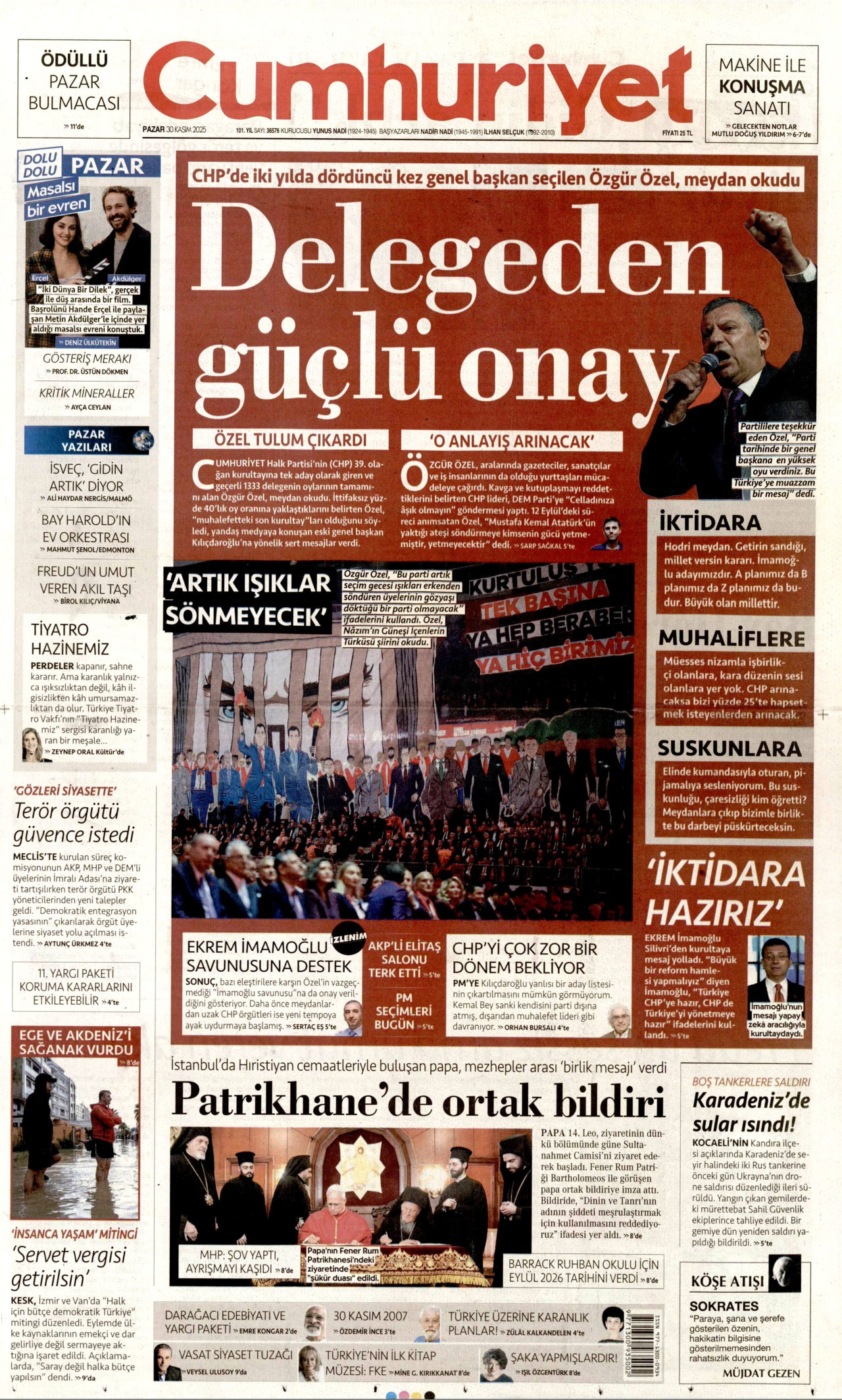 CUMHURİYET Gazete Manşeti