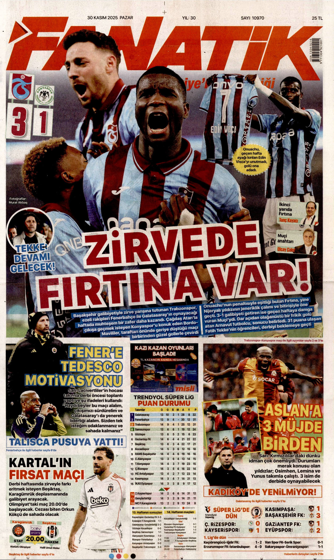 FANATİK Gazete Manşeti