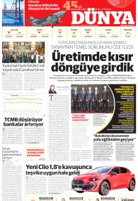 DÜNYA Gazete Manşeti