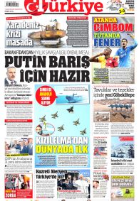 TÜRKİYE GAZETESİ Gazete Manşeti