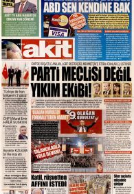 YENİ AKİT Gazete Manşeti