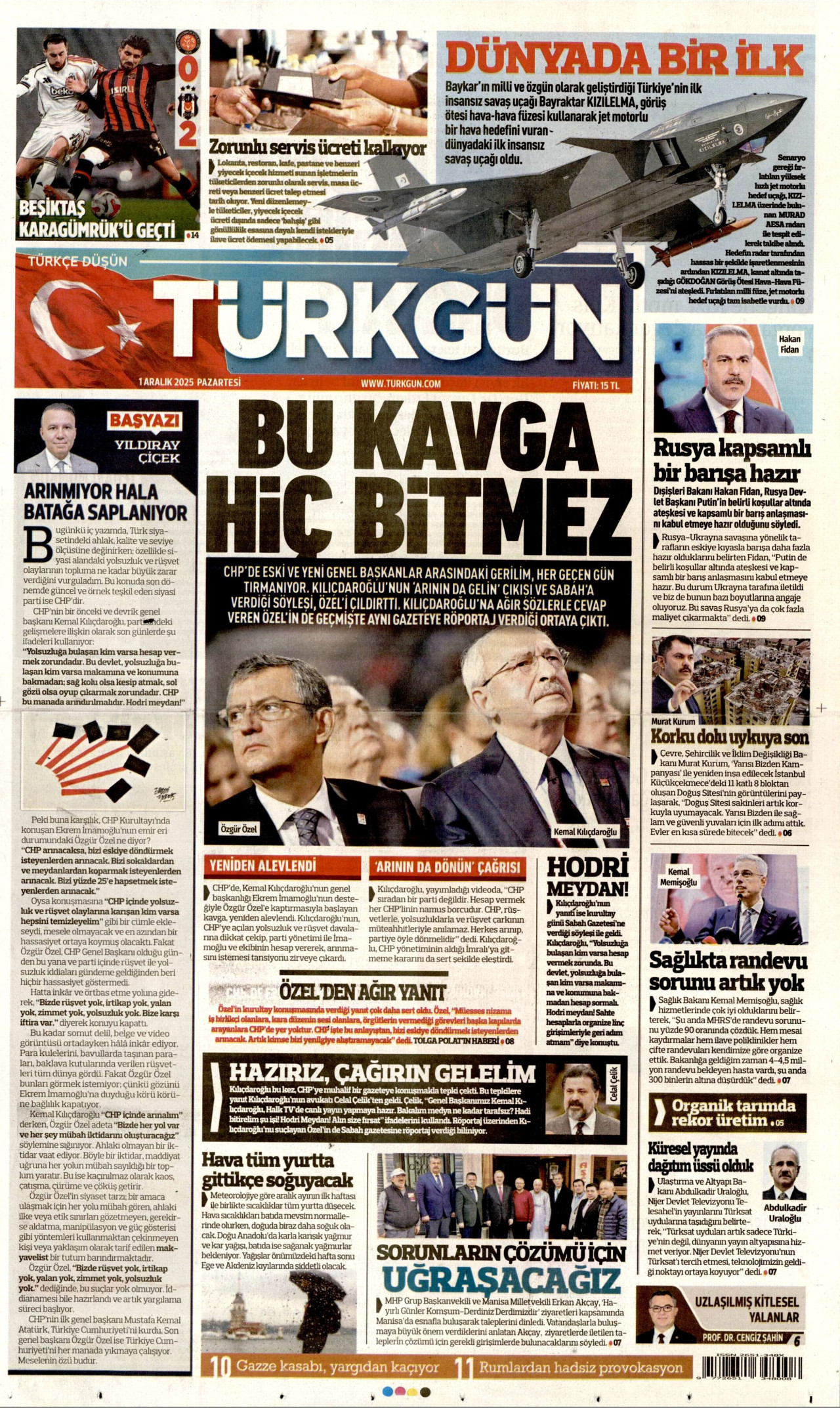 TÜRKGÜN Gazete Manşeti