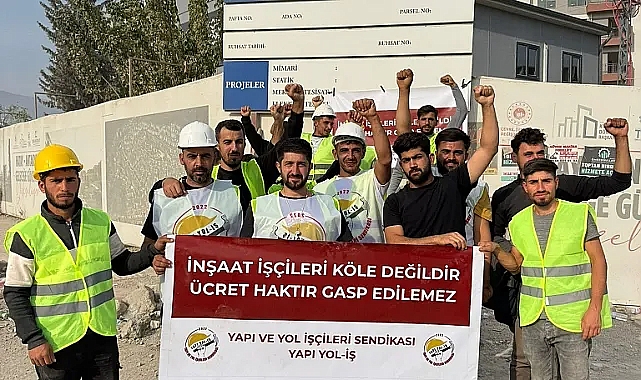 ANTAKYA'DA ALACAKLARI ÖDENMEYEN İŞÇİLER EYLEM BAŞLATTI